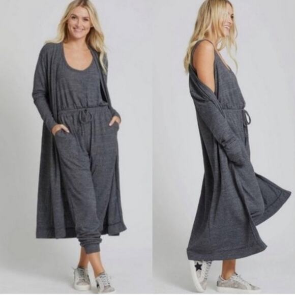 Free People Beach Bicoastal Cardigan Midi Duster in Charcoal Gray Size X-Small - Picture 12 of 12